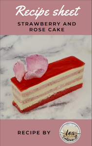 Gâteau fraise et rose