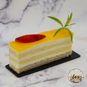 Gâteau pêche verveine