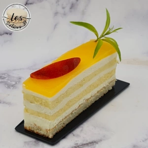 Gâteau pêche verveine