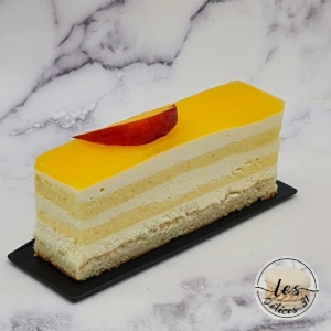 Gâteau pêche verveine