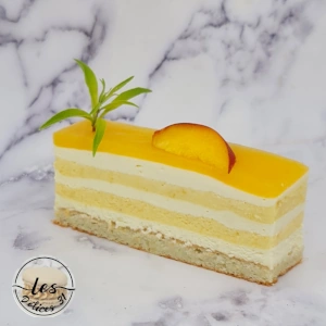 Gâteau pêche verveine