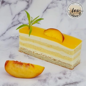 Gâteau pêche verveine