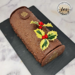 Bûche noisette vanille