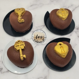 Entremet cœur praliné