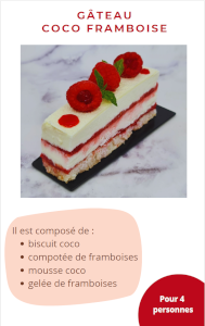 Gâteau framboise coco