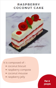 Gâteau framboise coco