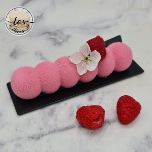 Entremet framboise pistache