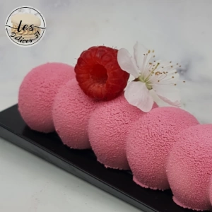 Entremet framboise pistache