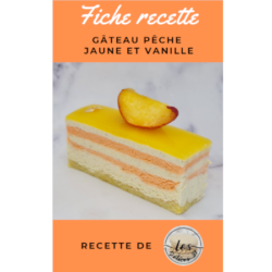 Ebook - Fiche recette - Gâteau pêche jaune et vanille