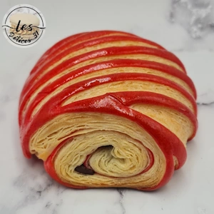 Chocolatine bicolore rose
