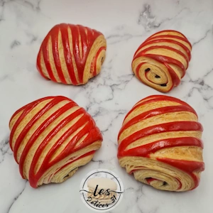 Chocolatine bicolore rose