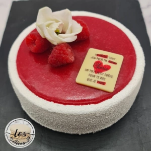 Entremet framboise citron