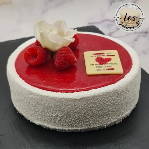 Entremet framboise citron