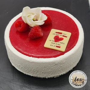 Entremet framboise citron