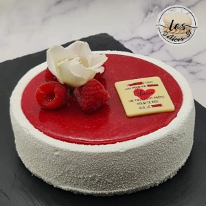 Entremet framboise citron