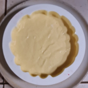 Entremet pêche jaune et fraises