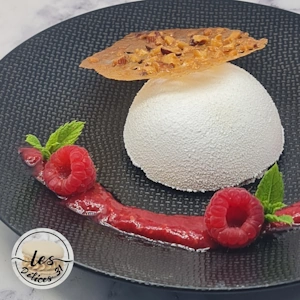 Entremet menthe framboise