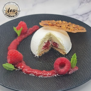 Entremet menthe framboise