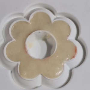 Entremet pêche blanche et fraise