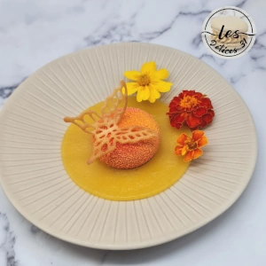 Entremet pêche et spéculoos