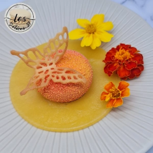 Entremet pêche et spéculoos