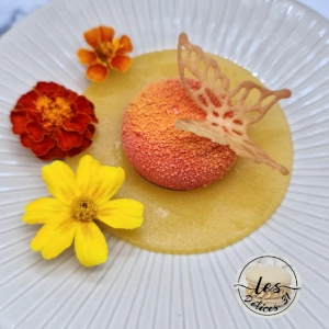 Entremet pêche et spéculoos