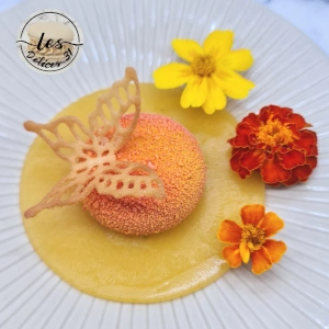 Entremet pêche et spéculoos