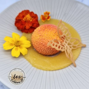 Entremet pêche et spéculoos