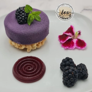 Entremet mûre riz soufflé