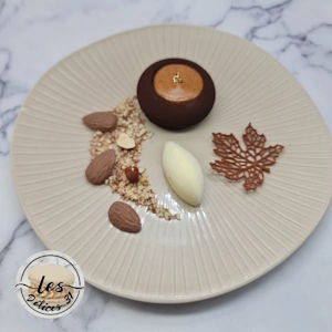 Entremet vanille praliné