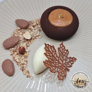 Entremet vanille praliné