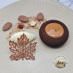 Entremet vanille praliné