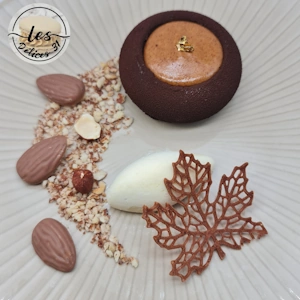 Entremet vanille praliné