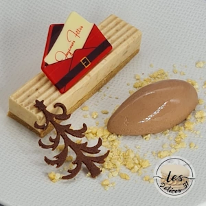 Entremet chocolat cacahuète