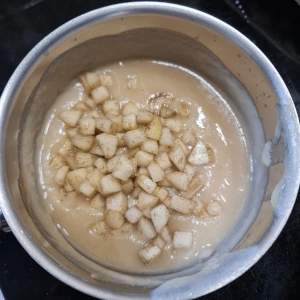 Bûche poire noisette