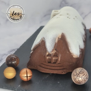 Bûche poire noisette