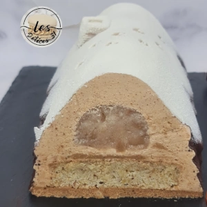 Bûche poire noisette