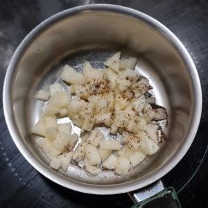 Entremet poire caramel