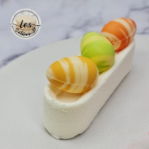 Entremet pistache fleur d'oranger