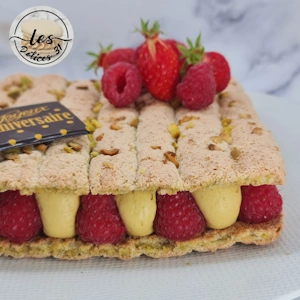 Succès pistache framboise