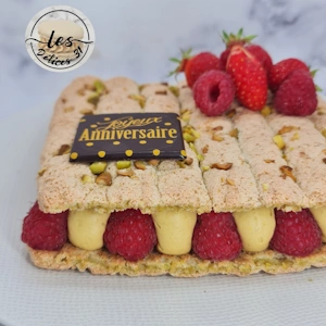 Succès pistache framboise