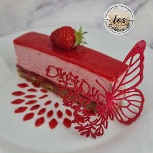 Gâteau fraise pistache