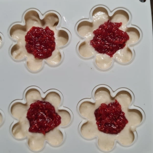 Fleur pêche framboise