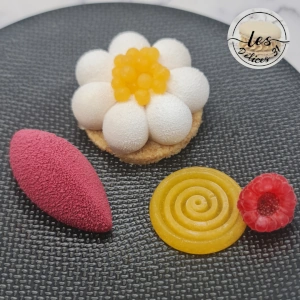 Fleur pêche framboise