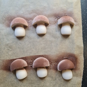 Champignons et poire