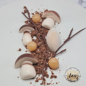 Champignons et poire