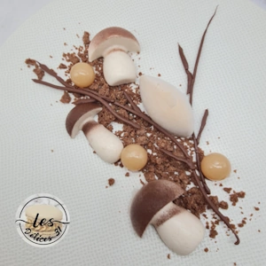 Champignons et poire